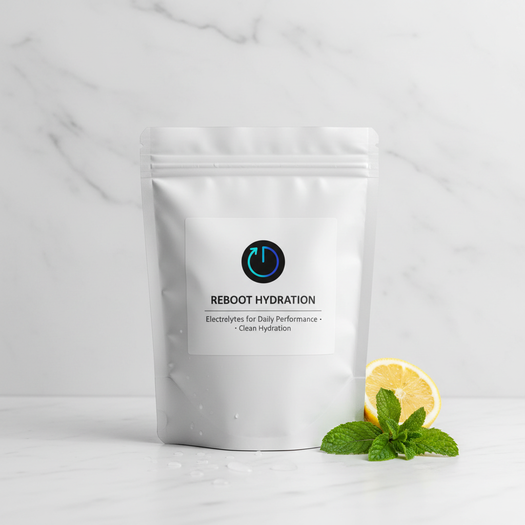 Reboot Hydration White Pouch